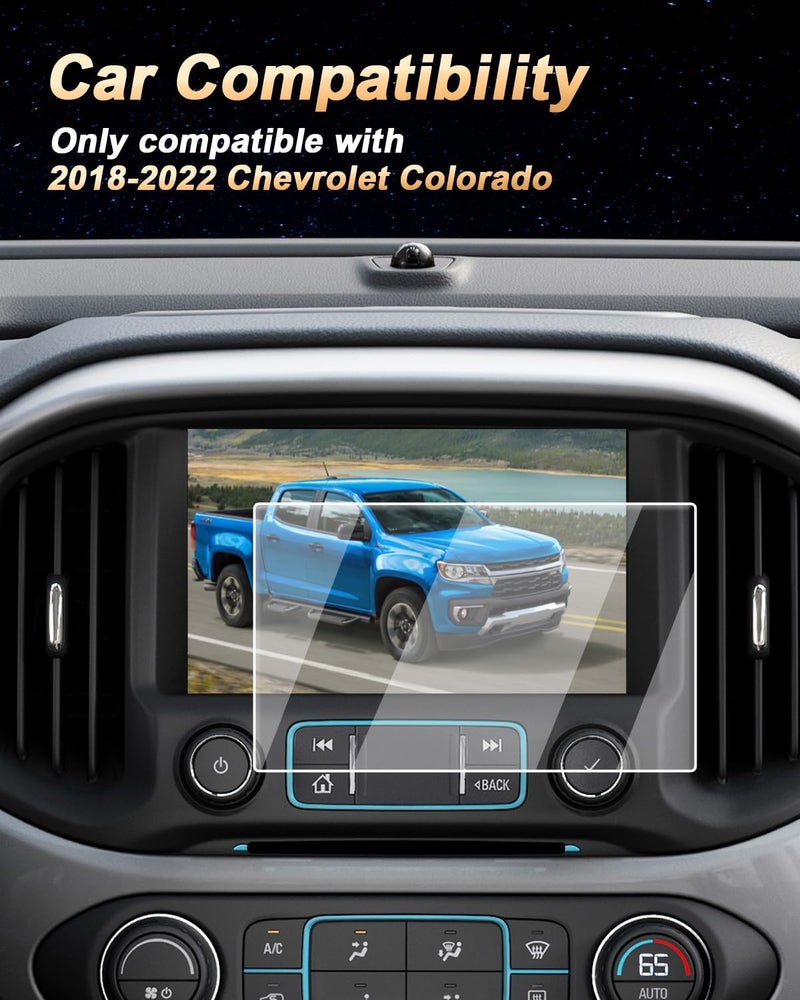 EcoZen Screen Protector For 2018-2022 Chevy Colorado, 8-Inch Navigation HD Tempered Glass Screen Protector For 2018-2022 Colorado(Z71 /LT /ZR2) Accessories 9H Hardness - Anti Fingerprints - Image 2